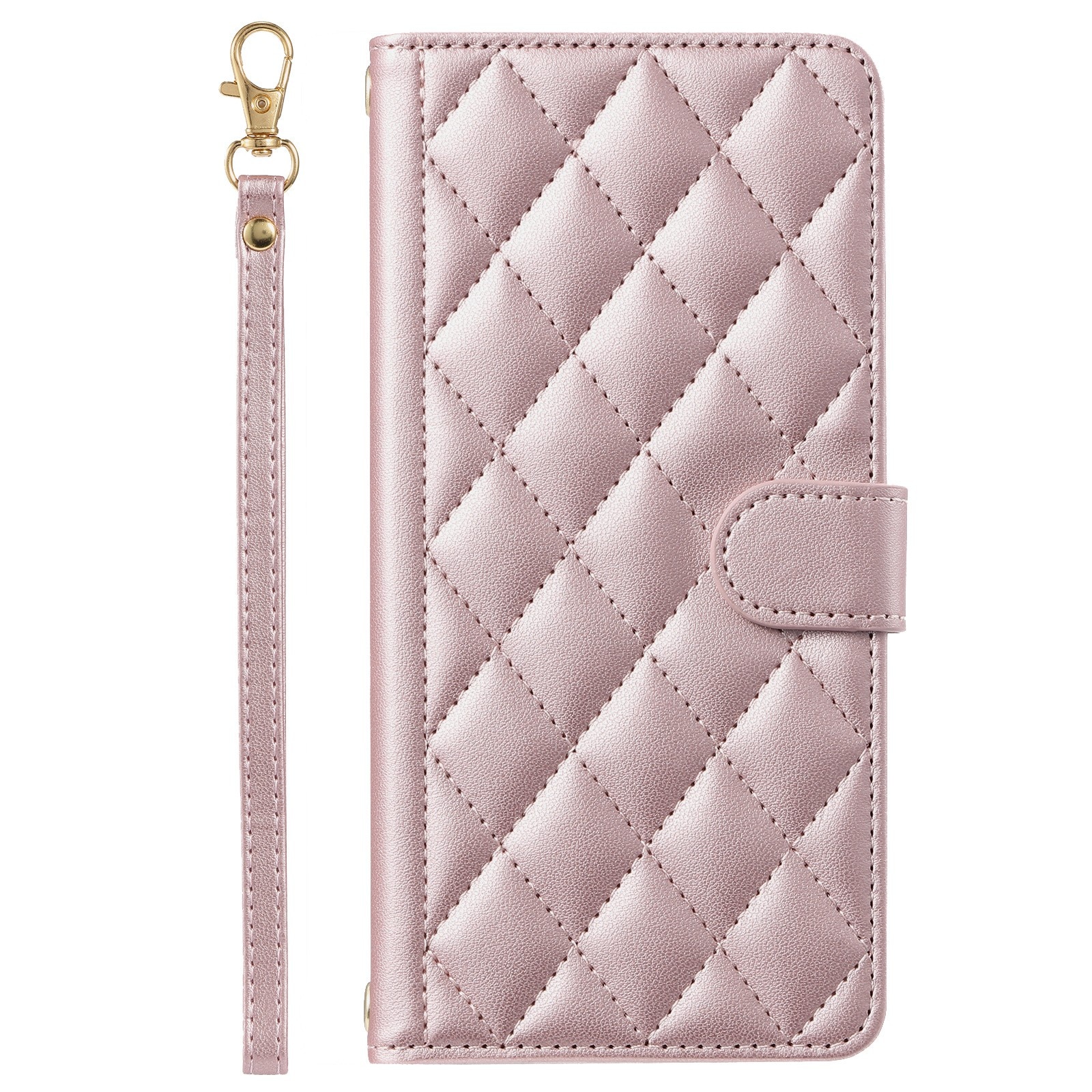 Husa de Protectie Tip Carte, Flippy, pentru Apple iPhone 15 Plus, Model cu Suport si Capsa, Antisoc, Rezistenta la Impact, Protectie Camera, Roz