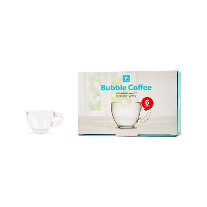 Комплект 6 чаши за еспресо, Bubbly, 110 мл
