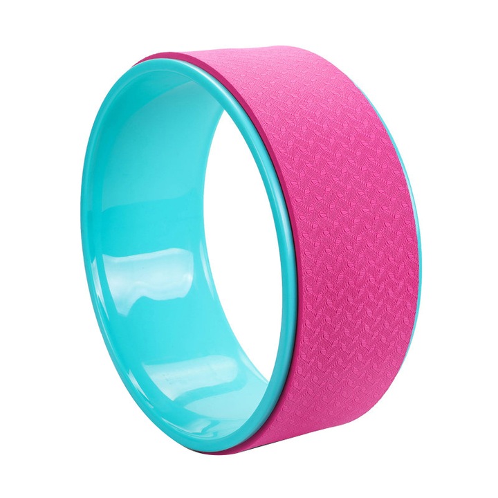 Element de yoga pentru imbunatatirea nivelului de fitness: roata de yoga, spuma TPE confortabila, suprafata anti-alunecare, interior din plastic TPE durabil, 12,6" X 5", garantie pe viata, imbunatateste-ti practica