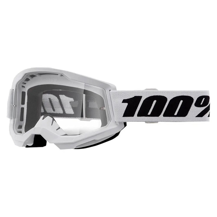 Ochelari cross/enduro/atv 100% Strata 2, alb
