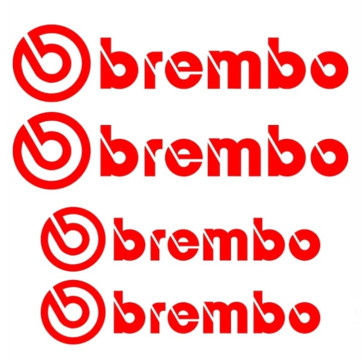 4 db Brembo féknyereg matrica szett, piros