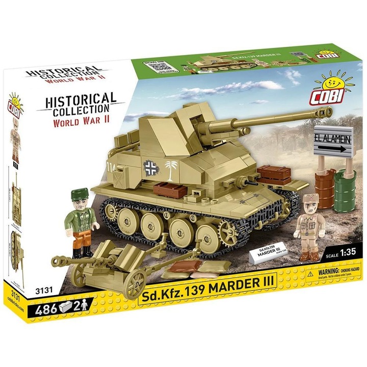 Set de Construit Sd.Kfz.139 Marder III, 486 piese