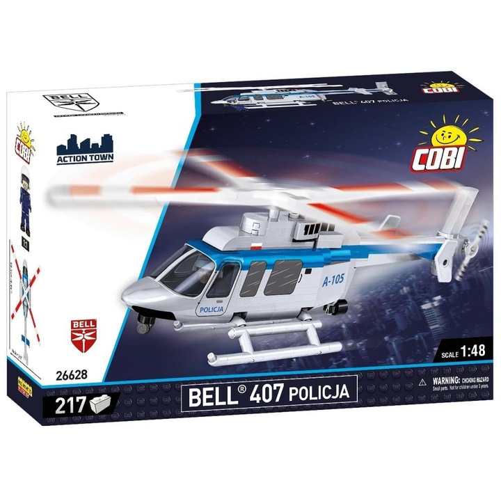Set de Construit Bell 407 Police, 217 piese