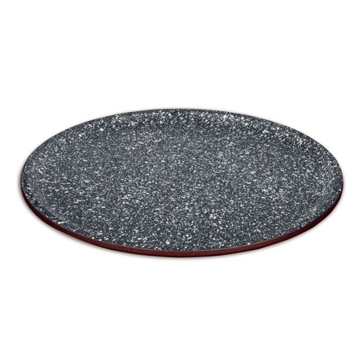Tava pizza otel carbon, dimensiune 32x1.1 cm, doua straturi, acoperire marmura ceramica