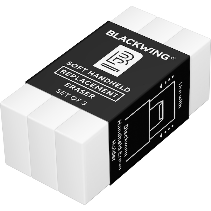 Radiera Creion Blackwing Soft Handheld Replacement - set 3 buc