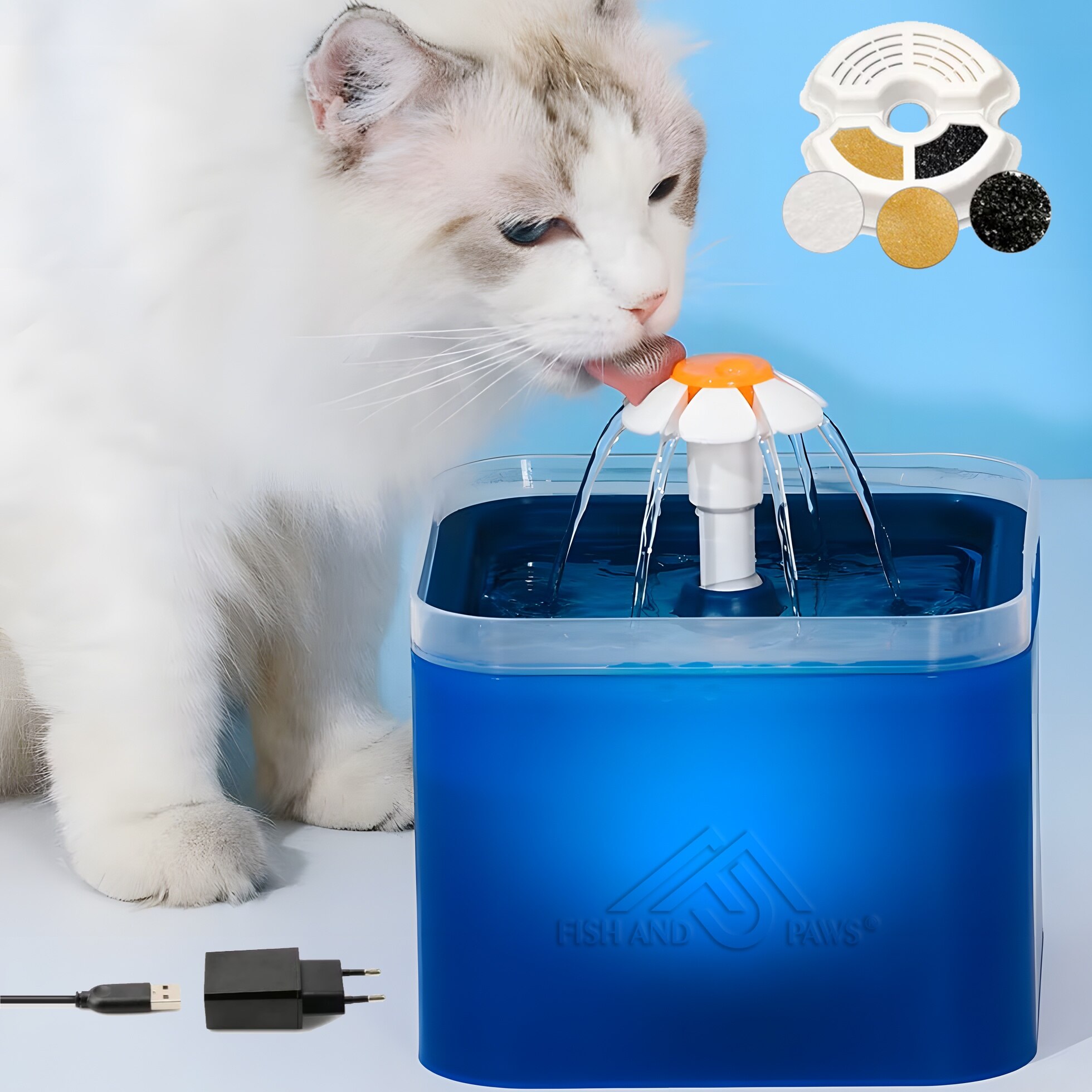 Dispenser de apa automat Fish & Paws ® tip fantana ultra