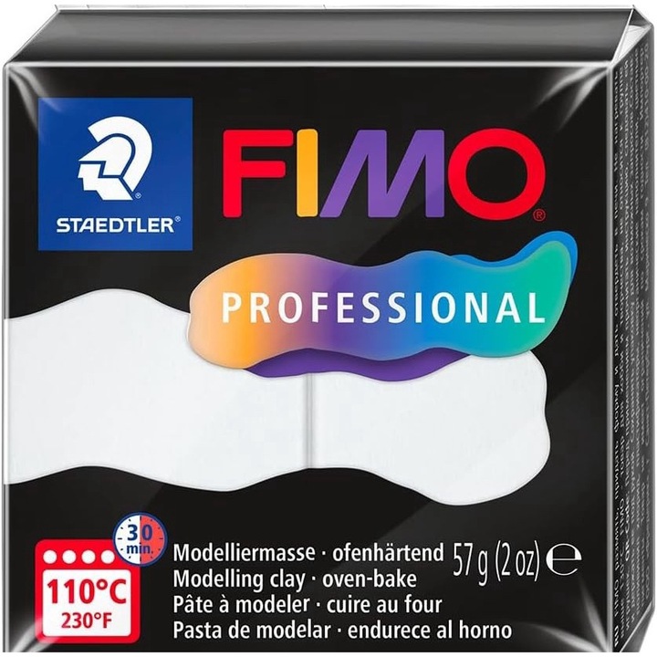 Pasta de modelaj FIMO Professional 57g Alb