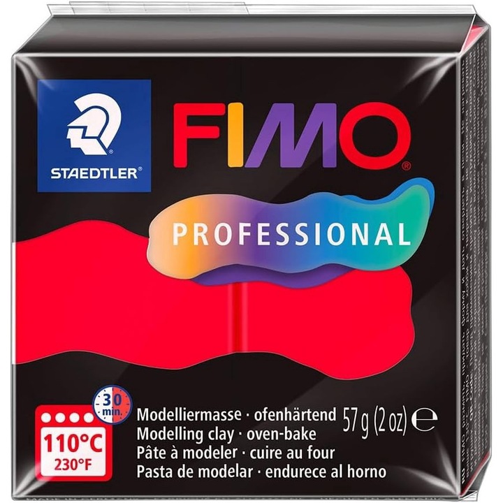 Професионална моделираща глина FIMO 57g червена