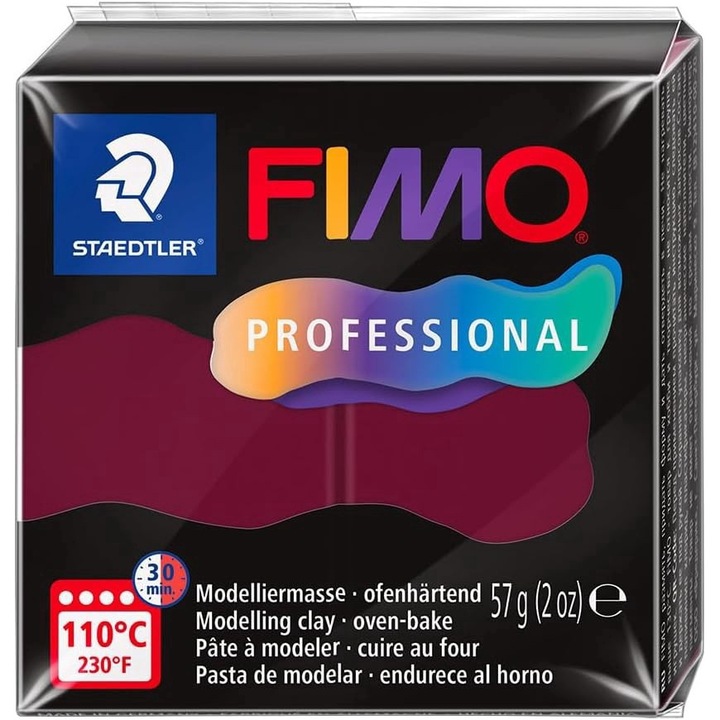 Професионална глина за моделиране FIMO 57g Бордо Бордо