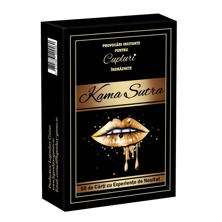 Еротична игра на карти за двойки и възрастни с позиции и графични карти, KamaSutra - 50 карти с незабравими преживявания, румънски език