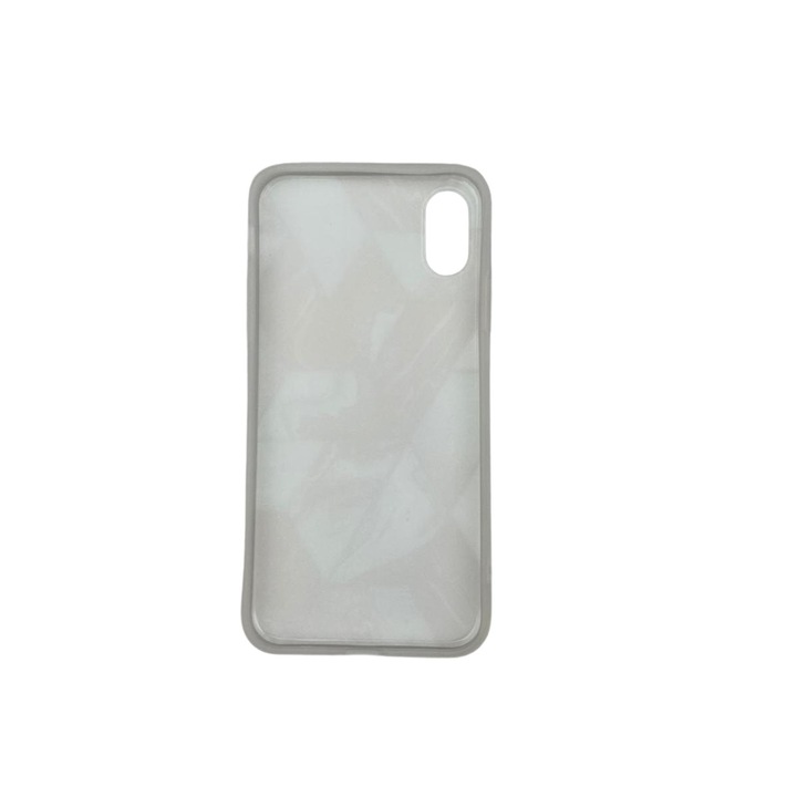 Husuta aparare pentru Apple iPhone X/XS Soft IMD TPU Marble Geometric Albastru