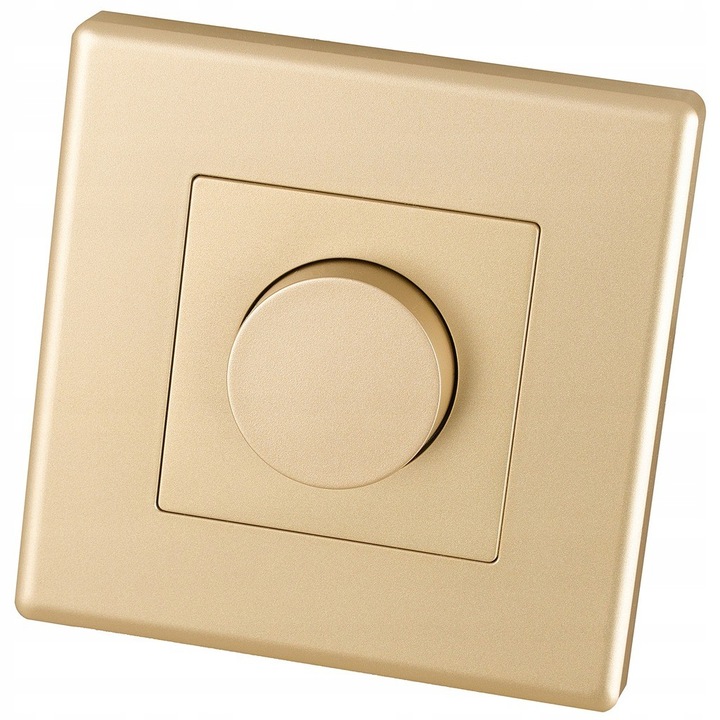 Forgó fényerő-szabályozó kapcsoló Arany készlet PVC kerettel MIUUN