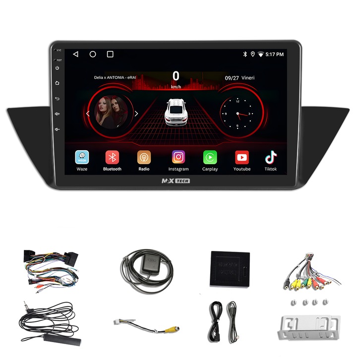 Navigációs BMW X1 E84 (2009 - 2016) Android 13 és CarPlay, MaxTech, 10" IPS képernyő, GPS funkciók, Carplay, WIFI, RDS, DSP, EQ, Airplay, Mirrorscreen, Youtube, Bluetooth, Waze