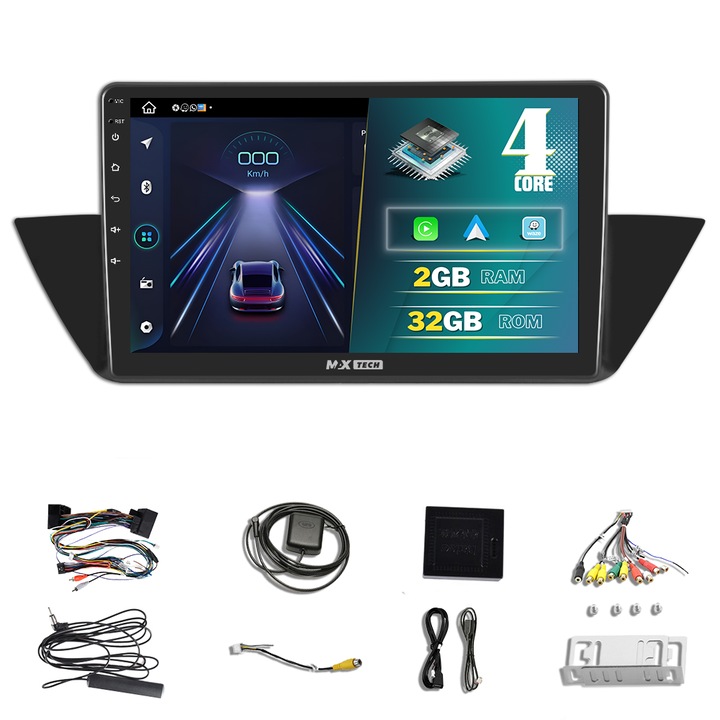 BMW X1 E84 (2009 - 2016) navigáció dedikált Android 13 és CarPlay, MaxTech®, 10" IPS képernyő, 2 GB RAM 32 GB ROM, GPS funkciók, Carplay, WIFI, RDS, DSP, EQ, Airplay, Youtube, Bluetooth, Waze