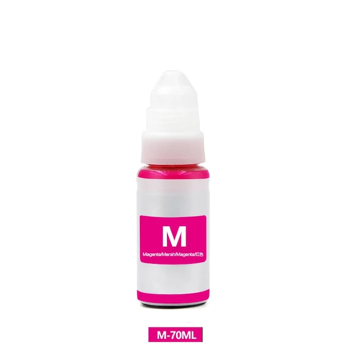 Cerneala magenta / rosu compatibila HP GT52, GT52M, M0H55AE, HMOH55A, flacon de 70ml cu capac special pentru Smart Tank, estelle