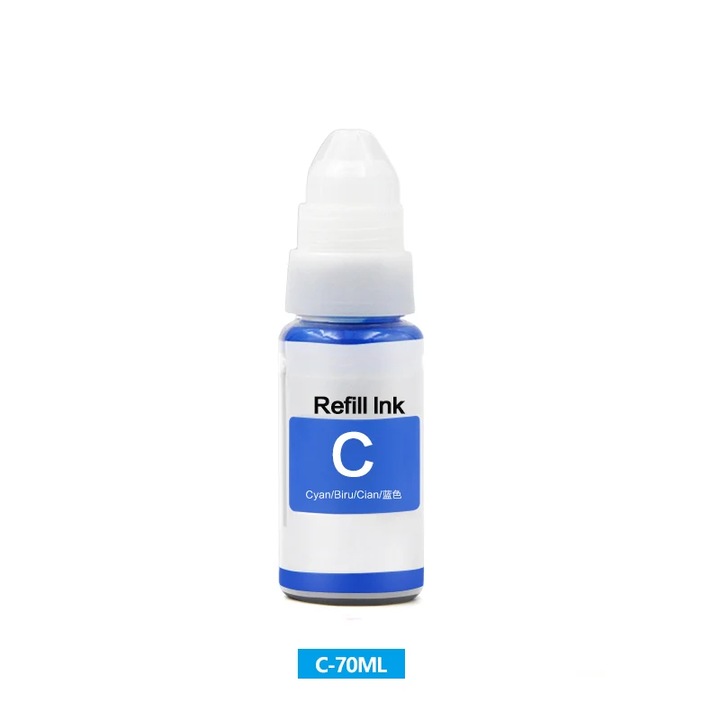 Cerneala magenta / rosie compatibila Canon GI-490 GI-590 GI-290 GI-790 GI-890 GI-990 flacon de 70ml cu capac picurator, estelle
