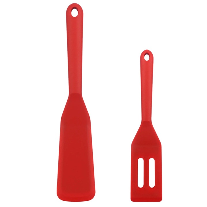 Set 2 Spatule din Silicon, Multicolor, 26.5x5.5x3cm