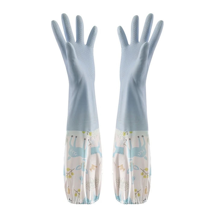 Többszínű, bélelt gumikesztyűk mosogatáshoz, készlet