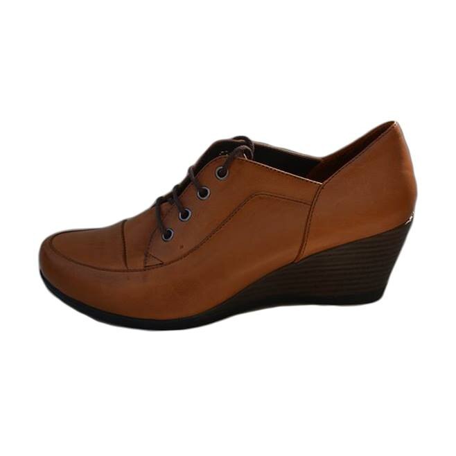 Pantofi din piele cu platforma ,D&J Exclusive, Maro deschis