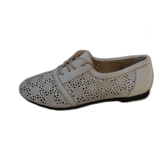 Pantofi din piele cu decupaj in model floral,D&J