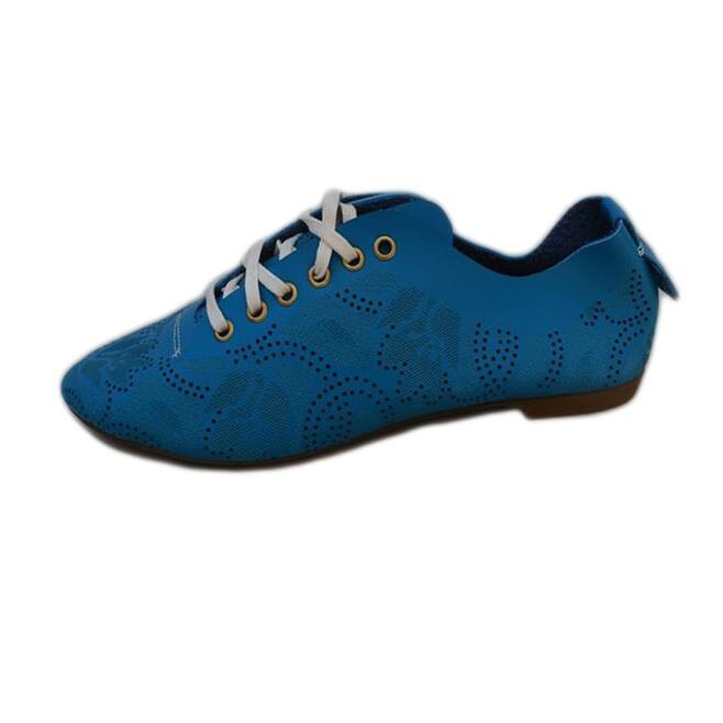 Pantofi moderni si comozi, perforatii fine chic, D&J Exclusive, Albastru