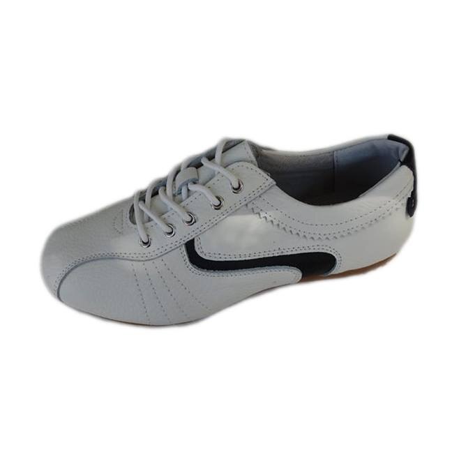 Pantofi comozi, cu sireturi fine si rezistente,D&J Exclusive, Alb - Negru