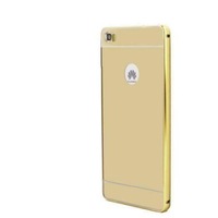 Husa Bumper Aluminiu Mirror Auriu Iberry Pentru Huawei Y6II 2nd