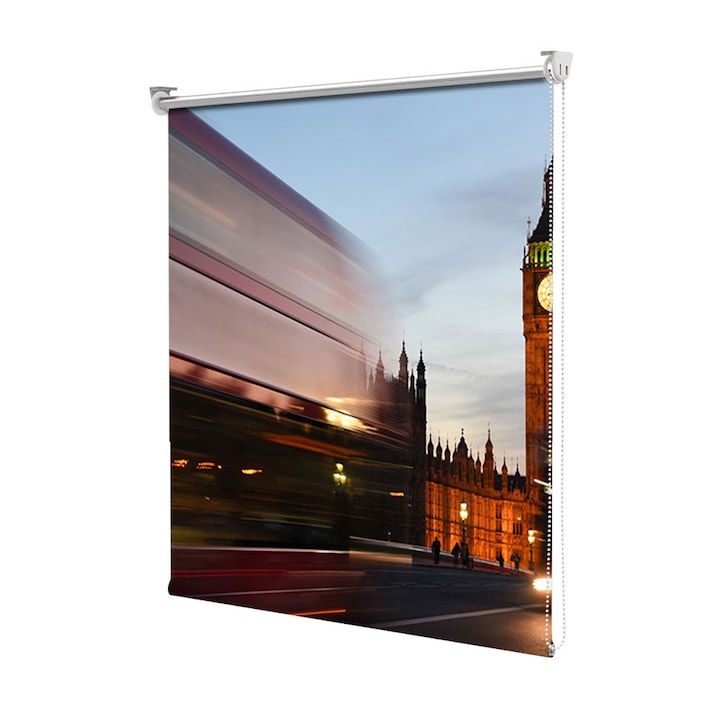 Rolete Art Shade Multicolore tip Jaluzele cu Rulou si sistem inclus Londra pe inserat Decoratiuni, Latime 150 cm x Inaltime 190 cm