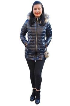 Jacheta moderna Anya ,lunga,cu gluga detasabila, D&J Exclusive, Bleumarin Jacheta moderna Anya ,lunga,cu gluga detasabila, D&J Exclusive, Bleumarin