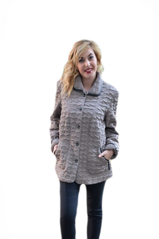 Jacheta toamna, primavara din fas matlasat, D&J Exclusive, Bej