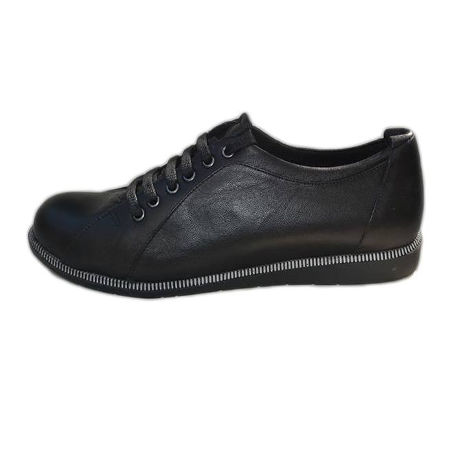 Pantofi din piele, cu insertii de fermoar pe talpa,D&J