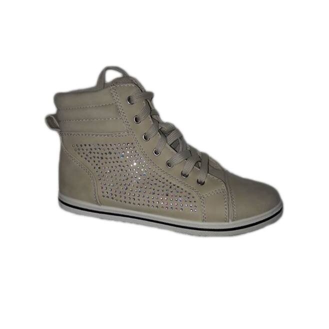 Bascheti tineresti cu strass-uri,D&J Exclusive,Crem, 40 EU