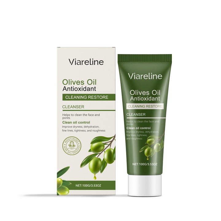 Tisztító hab olívaolajjal, Viareline, vegyes bőrre, 150ml