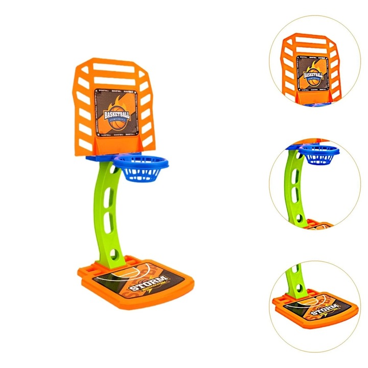 Joc de societate Kidsbele, mini cos de baschet, multicolor, 23x15x2.5cm, pentru 1 jucator