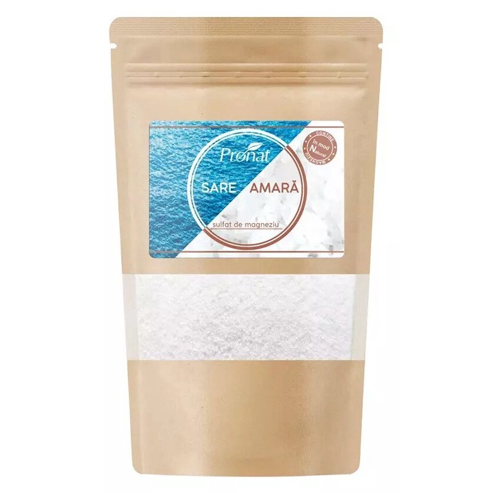 Sare Epson Sare amara (sulfat de magneziu), 500g Pronat