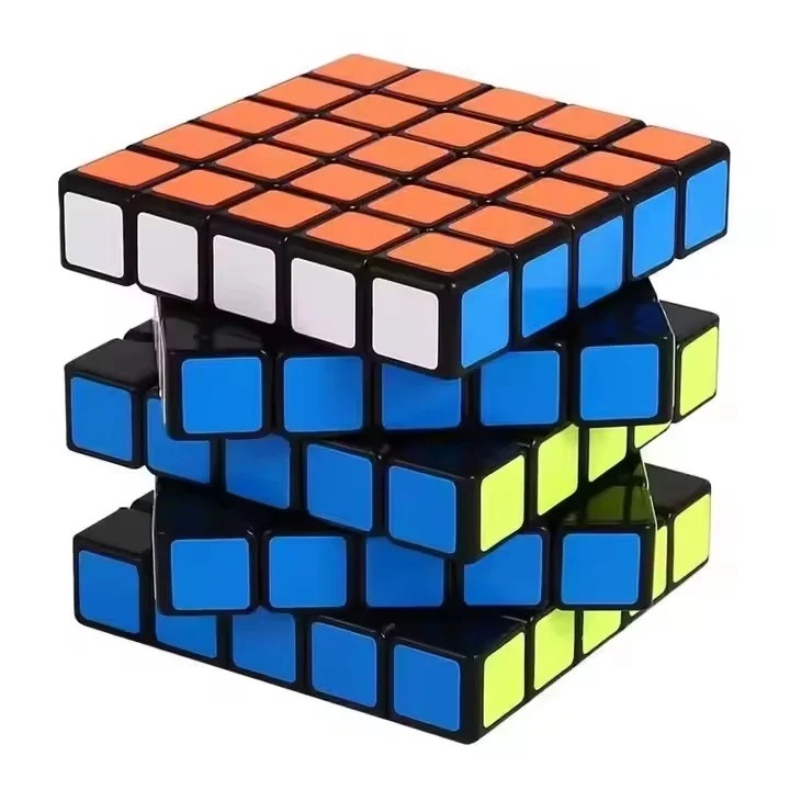 Cub Rubik, 5x5, din plastic, pentru copii 6 ani+, 6.2x6.2 cm, multicolor