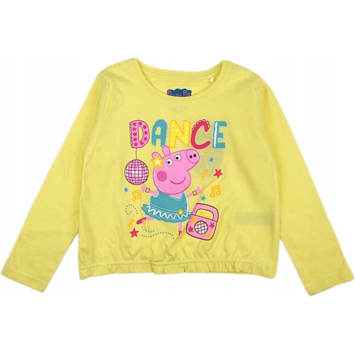 Peppa Pig gyerekblúz, sárga, 104cm