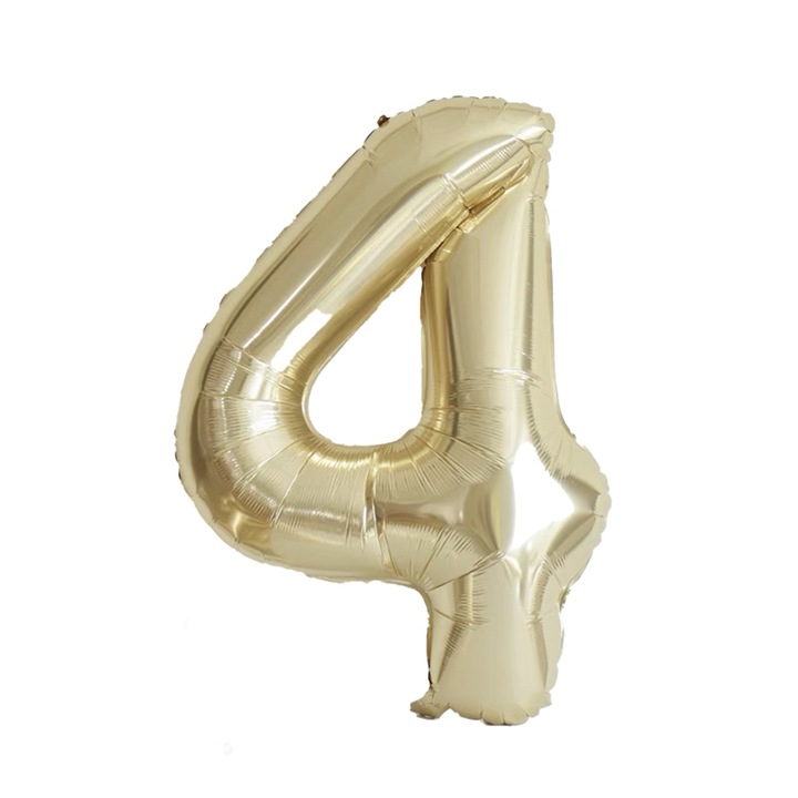 40-инчов балон от бяло злато номер 4 от алуминиево фолио, годишнина, сватбено парти, атмосферен декор