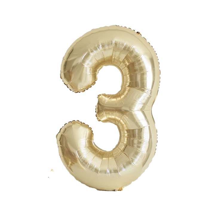 40-инчов балон от бяло злато номер 3 от алуминиево фолио, годишнина, сватбено парти, атмосферен декор