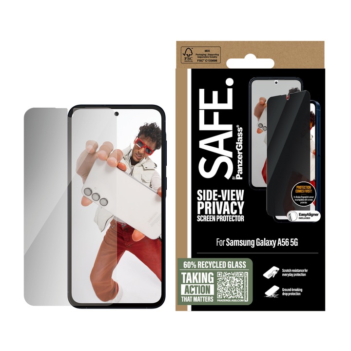 Protector de sticla sigur pentru Samsung Galaxy A56 5G, UWF, confidentialitate