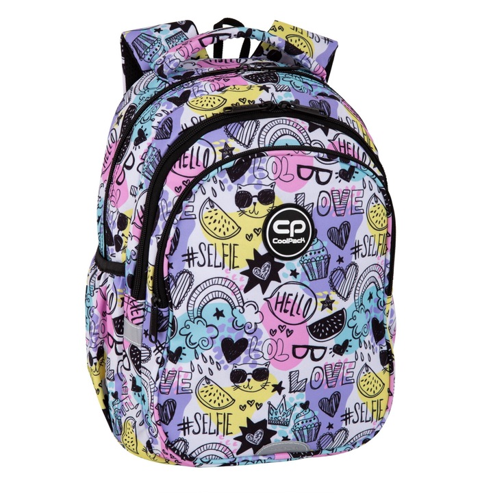 Ученическа раница CoolPack Jerry Mood, 28 x 39 x 15 cm, Многоцветен