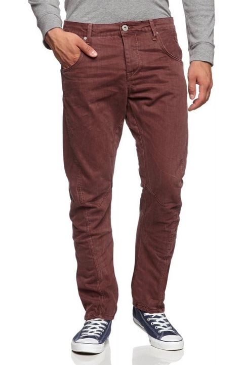 Férfi farmer Jack & Jones JJ Stan Twisted 16258506 90-20, vékony, pamut, W30-L30, bordeaux