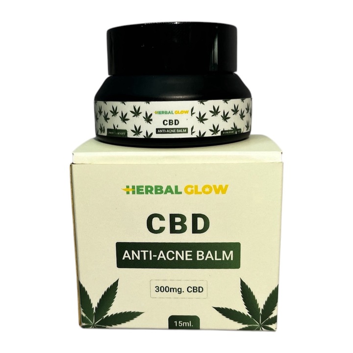 Balsam anti-acnee Herbal Glow, 300 mg CBD, 15 ml
