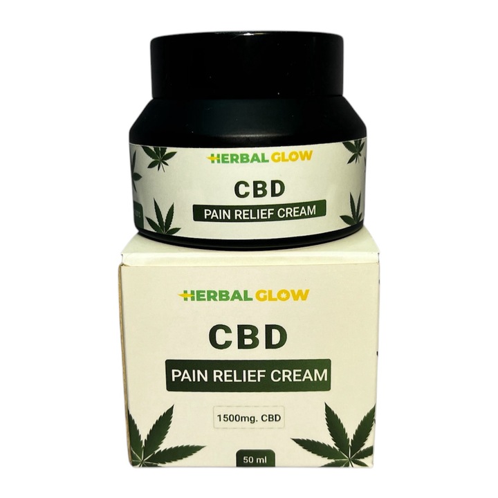 Balsam pentru calmarea durerii cu stralucire din plante, Herbal Glow 1500 mg CBD, 50 ml