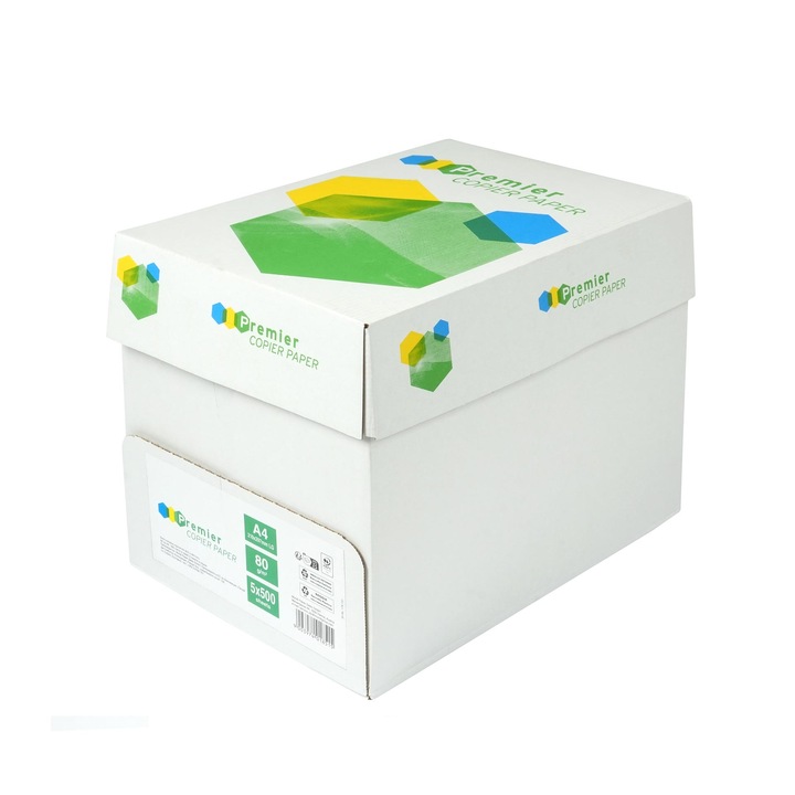 Hartie de copiere Mondi Premier, A4, 80 g/m2, 500 de coli, 5 pachete