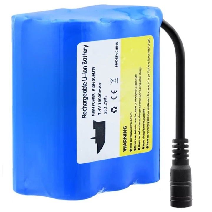 Батерия за лодка за примамка, 18000mAh, iUni BT18, 7.4V, Li-ion, презареждаема