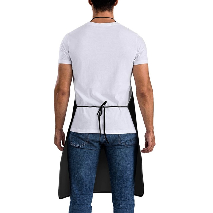 Set sorturi bucatarie King & Queen, accesorii gatit pentru cupluri, sorturi elegante si rezistente, protectie impotriva murdariei, marime ajustabila, design modern si confortabil, negru