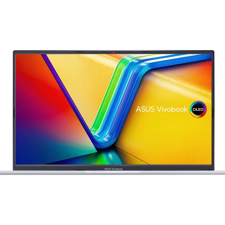 Лаптоп ASUS Vivobook 15 OLED M1505YA-L1167W с AMD Ryzen 7 7730U (2.0/4.5GHz, 16M), 16 GB, 1TB M.2 NVMe SSD, AMD Radeon RX Vega 8, Windows 11 Home, Сребрист