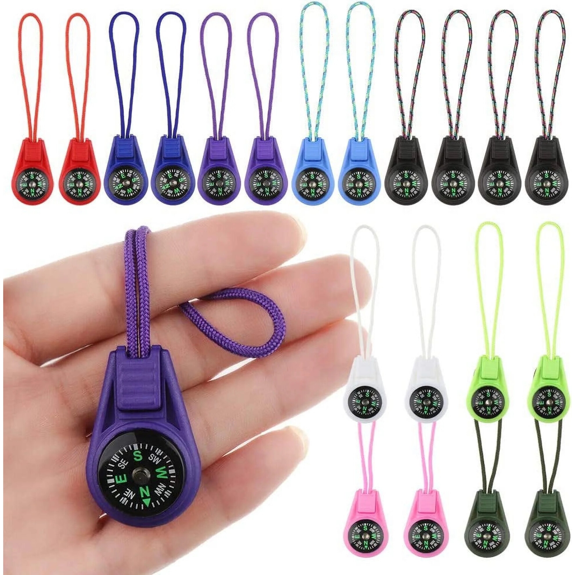 Confezione da 20 mini bussole tascabili riempite di olio, per bambini, escursionismo, sopravvivenza, paracord, campeggio, attività all'aria aperta, accessori di diametro 20 mm