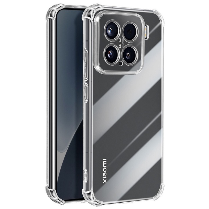 Xiaomi 15 5G kompatibilis szilikon hátlaptok, erősített sarkokkal, átlátszó, Anti Shock, 1,5mm